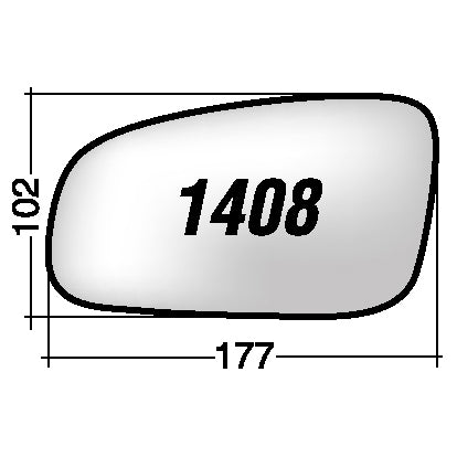 Vetro SPECCHIO RETROVISORE Sinistro SX VOLVO S80 I 1998-2004
