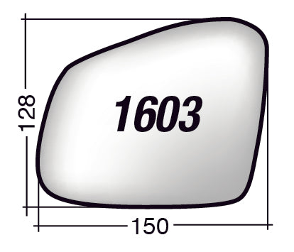 Vetro SPECCHIO RETROVISORE Sinistro SX SMART FORFOUR 2014-