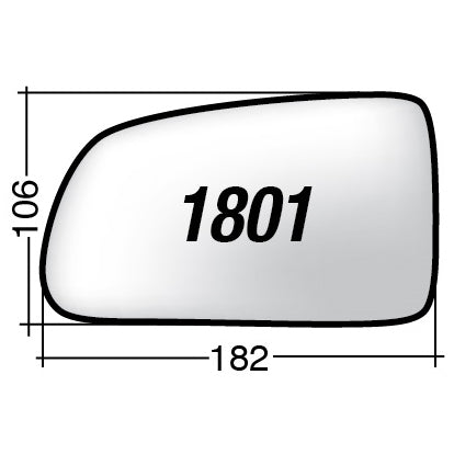 Vetro SPECCHIO RETROVISORE Sinistro SX KIA RIO 2005-2011