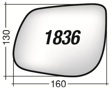 Vetro SPECCHIO RETROVISORE 1836 S Sinistro SX KIA PICANTO 2018-2020