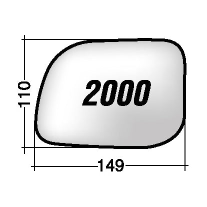 Vetro SPECCHIO RETROVISORE Destro DX DAIHATSU TERIOS -2006