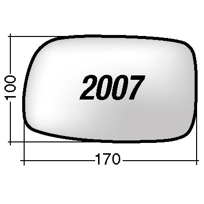 Vetro SPECCHIO RETROVISORE Destro DX DAIHATSU SIRION 2007-2010