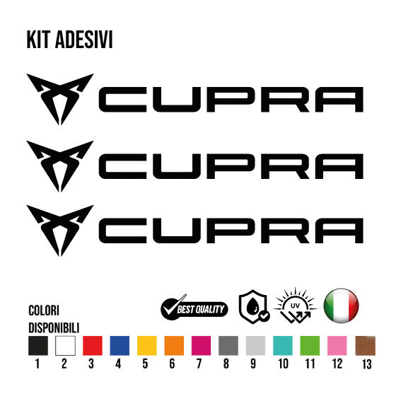 KIT 3PZ Adesivi SUPRA - 3M Adesivo Vinile alta resistente agenti atmosferici