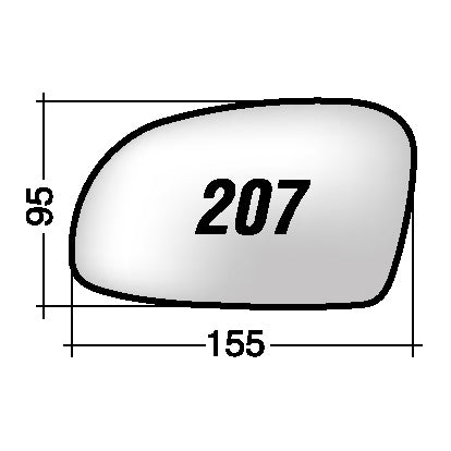 Vetro SPECCHIO RETROVISORE Destro DX CITROEN SAXO 1996-2004