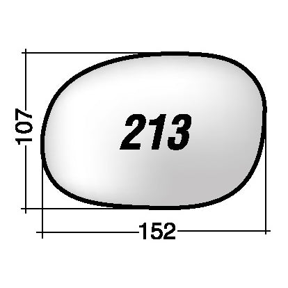 Vetro SPECCHIO RETROVISORE Destro DX PEUGEOT 206 1998-