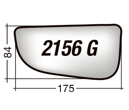 Vetro SPECCHIO RETROVISORE 2156 SG Sinistro SX Grandangolo RAM 1500 2009-2018
