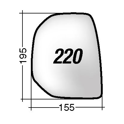 Vetro SPECCHIO RETROVISORE Destro DX CITROEN BERLINGO 2008-2013