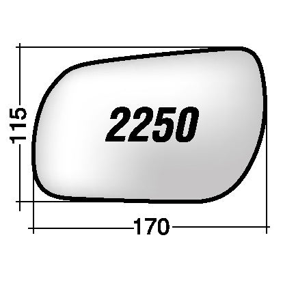 Vetro SPECCHIO RETROVISORE Destro DX MAZDA 2 (DY) 2002-2007