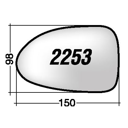 Vetro SPECCHIO RETROVISORE Sinistro SX MAZDA MX-5 2006-2014