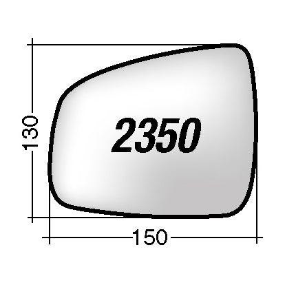 Vetro SPECCHIO RETROVISORE Destro DX DACIA LOGAN 2008-2012