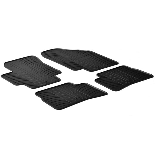24390 - Set tappeti su misura in gomma - compatibile per  Hyundai Accent (04/06>12/09) -  Kia Rio 5p (10/05>08/11)