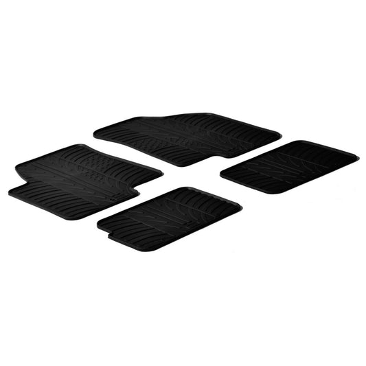 24395 - Set tappeti su misura in gomma - compatibile per  Kia Soul (03/09>12/11)