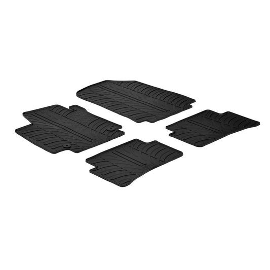 24441 - Set tappeti su misura in gomma - compatibile per  Renault Captur (05/13>11/19) -  Renault Clio IV 5p (10/12>07/19) -  Renault Clio IV Generation (08/19>03/20) -  Renault Clio IV Sporter (04/13>03/20)