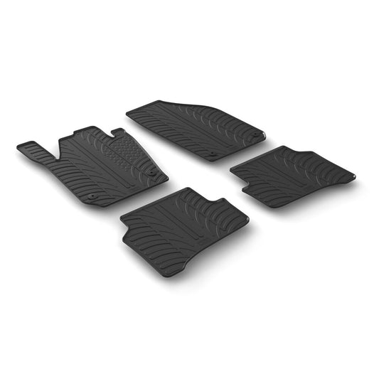 24449 - Set tappeti su misura in gomma - compatibile per  Skoda Fabia 5p (02/15>08/21) -  Skoda Fabia Wagon (04/15>08/22)