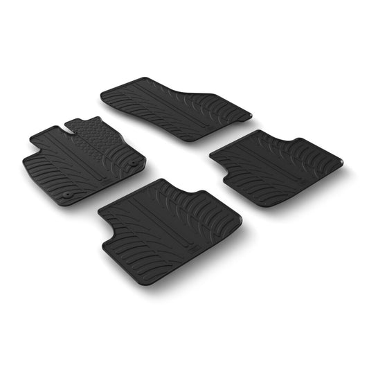 24453 - Set tappeti su misura in gomma - compatibile per  Seat Leon 5p (06/20>) anche ibrida -  Seat Leon Sportstourer (06/20>) anche ibrida -  Cupra Leon 5p (12/20>) -  Cupra Leon Sportstourer sw (12/20>)