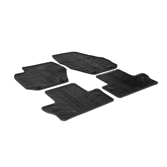 24470 - Set tappeti su misura in gomma - compatibile per  Volvo S60 4p (09/10>10/18) -  Volvo S60 Cross Country (08/15>10/18) -  Volvo V60 (11/10>08/18) -  Volvo V60 Cross Country (05/15>10/18)