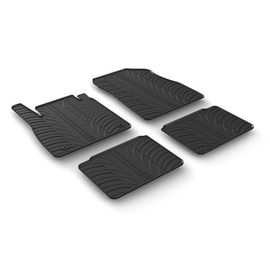 24527 - Set tappeti su misura in gomma - compatibile per  Nissan Micra (03/17>06/23)