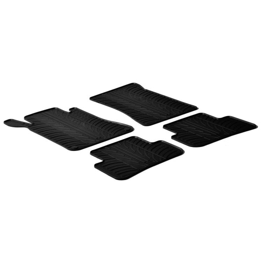 24564 - Set tappeti su misura in gomma - compatibile per  Mercedes Classe C 4p (05/00>01/07) -  Mercedes Classe C sw (04/01>12/07)