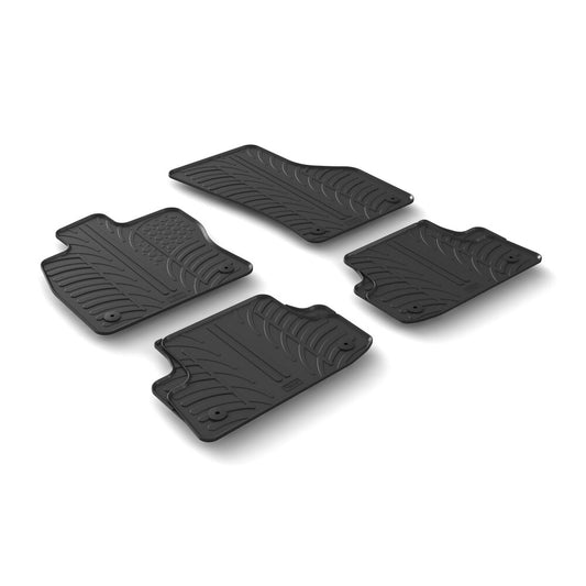 24580 - Set tappeti su misura in gomma - compatibile per  Audi A3 3p (09/12>11/19) -  Audi A3 Cabriolet (03/14>06/20) -  Audi A3 Sedan (09/13>06/20) -  Audi A3 Sportback (11/12>04/20)