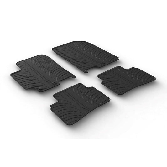 24589 - Set tappeti su misura in gomma - compatibile per  Kia Rio 5p (04/17>08/20) -  Kia Stonic (10/17>09/20) -  Kia Rio 5p (09/20>12/23) -  Kia Stonic (10/20>)