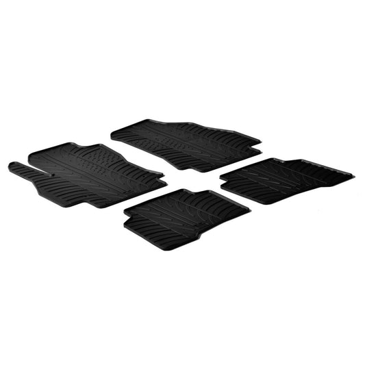 24606 - Set tappeti su misura in gomma - compatibile per  Citroen Nemo 5p (12/08>03/14) -  Citroen Nemo Van (12/08>03/14) -  Fiat Fiorino (11/07>) -  Fiat Qubo 5p (09/08>05/20) -  Peugeot Bipper (05/08>09/17) -  Peugeot Bipper Tepee (03/09>12/17)