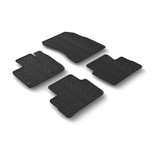 24642 - Set tappeti su misura in gomma - compatibile per  Nissan Qashqai (04/21>) no elettrico