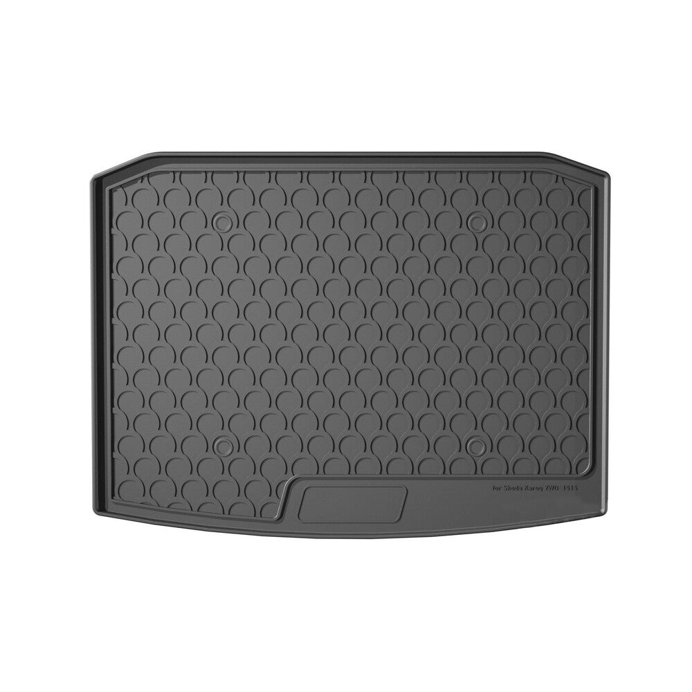 25423 - Vasca baule su misura in gomma sintetica - compatibile per  Skoda Karoq (12/17>12/21) 2WD, baule basso