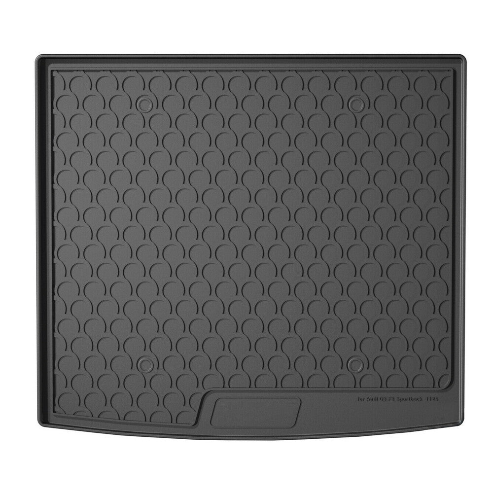25507 - Vasca baule su misura in gomma sintetica - compatibile per  Audi Q3 Sportback (10/19>07/25) baule alto, panca post. scorrevole
