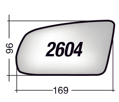 Vetro SPECCHIO RETROVISORE Destro DX MICROCAR AIXAM 2012-2016