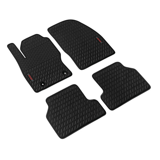26342 - Pilot, set tappeti su misura in eco gomma - compatibile per Ford Focus 3p (02/05>02/11)  - Ford Focus 5p (02/05>02/11)  - Ford Focus Wagon (02/05>05/11)