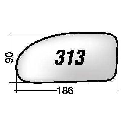 Vetro SPECCHIO RETROVISORE Sinistro SX FORD FOCUS 1998-2004