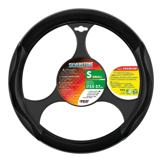 32942 - Silverstone, coprivolante in Skeentex - S - Ø 35/37 cm - Nero