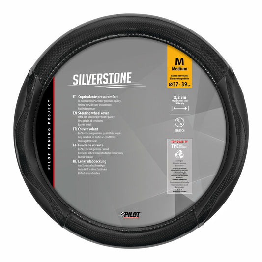 32943 - Silverstone, coprivolante in Skeentex - M - Ø 37/39 cm - Nero