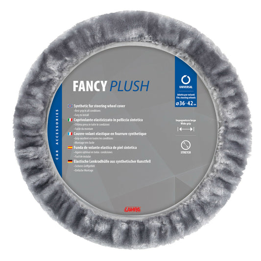 32963 - Fancy Plush, coprivolante elasticizzato in pelliccia sintetica - Ø 36-42 cm - Grigio