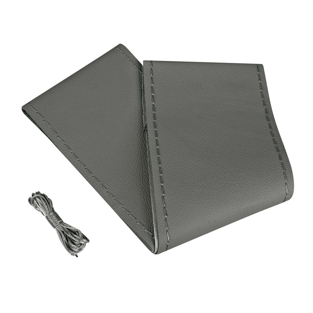 33012 - Standard, coprivolante in pelle - L - Ø 37/39 cm - Grigio