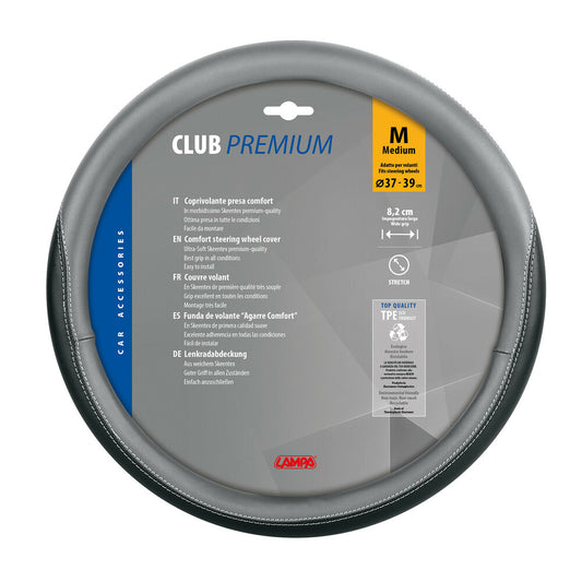 33067 - Club, coprivolante in Skeentex - M - Ø 37/39 cm - Nero/Grigio