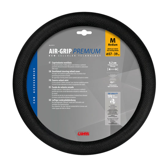 33111 - Air-Grip Nero, coprivolante ventilato - M - Ø 37/39 cm
