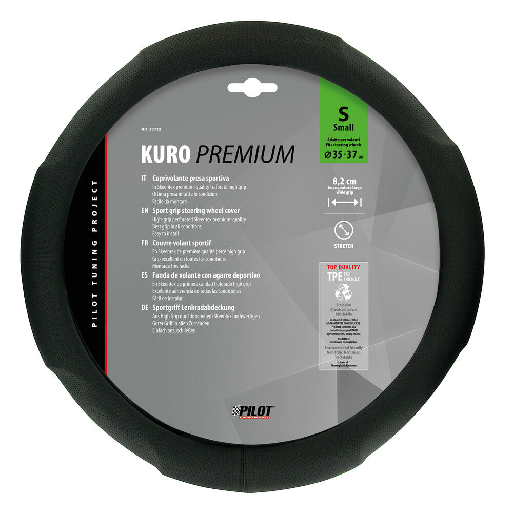 33112 - Kuro, coprivolante in Skeentex - S - Ø 35/37 cm - Nero
