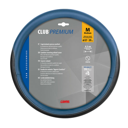 33117 - Club, coprivolante in Skeentex - M - Ø 37/39 cm - Nero/Blu