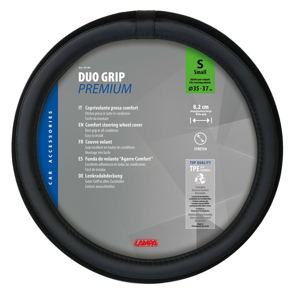33140 - Duo-Grip, coprivolante in Skeentex - S - Ø 35/37 cm - Nero