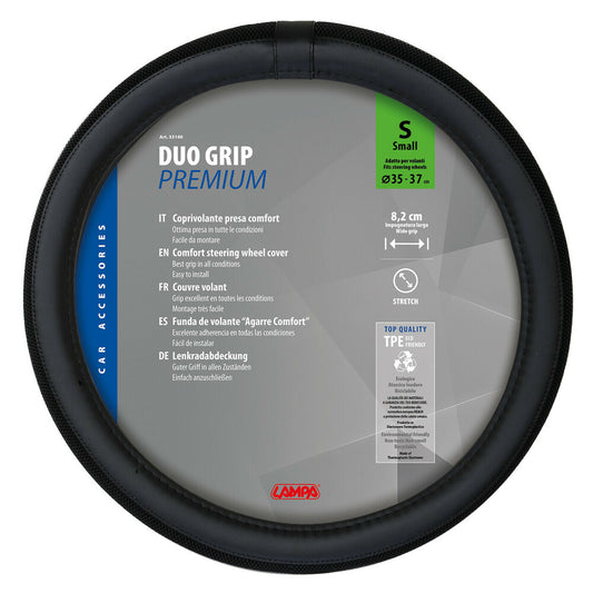 33140 - Duo-Grip, coprivolante in Skeentex - S - Ø 35/37 cm - Nero