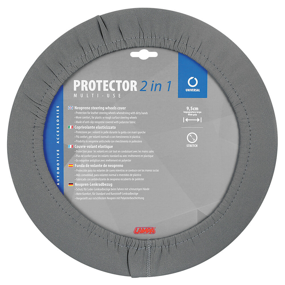 33147 - Protector 2 in 1, coprivolante elasticizzato in poliestere - Grigio