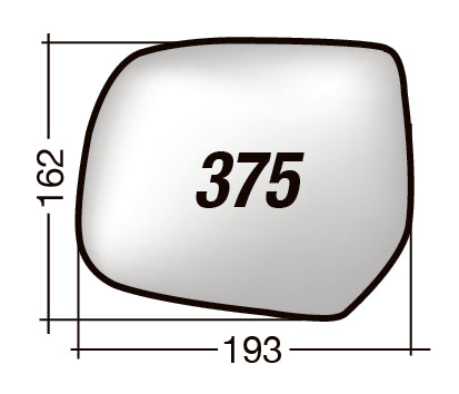 Vetro SPECCHIO RETROVISORE 375 S Sinistro SX FORD RANGER 2006-2012