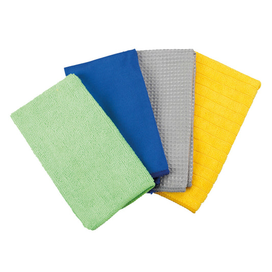 37728 - Set 4 panni assortiti in microfibra - 40x30 cm