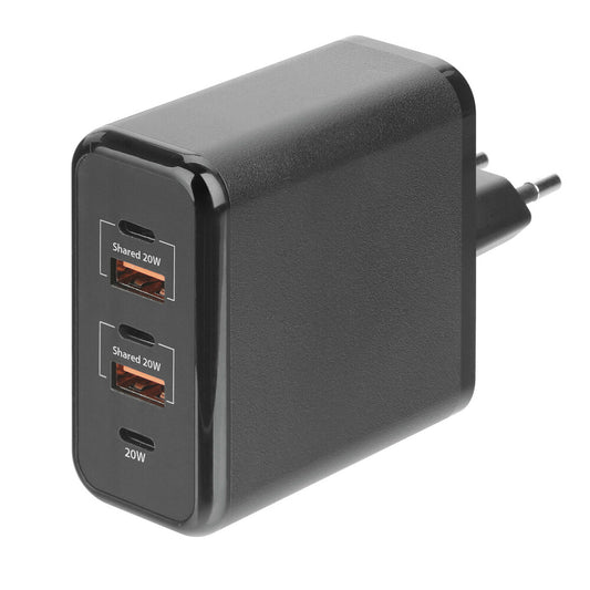 38720 - Multipower, caricabatteria da rete con 5 porte USB - PD / QC 3.0 - 60W - 100/230V