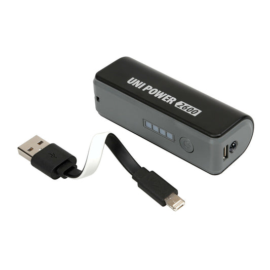 38820 - Uni-Power 2600 power-pack con cavo universal Apple / Micro Usb