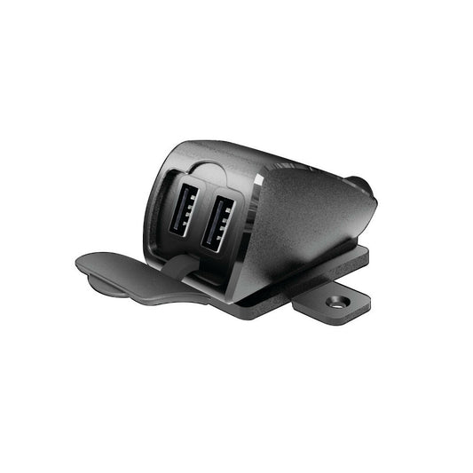 38827 - Usb-Fix Trek 2, doppio caricatore usb resistente all’acqua, fissaggio con viti o biadesivo - Ultra Fast Charge - 5400 mA - 12/24V