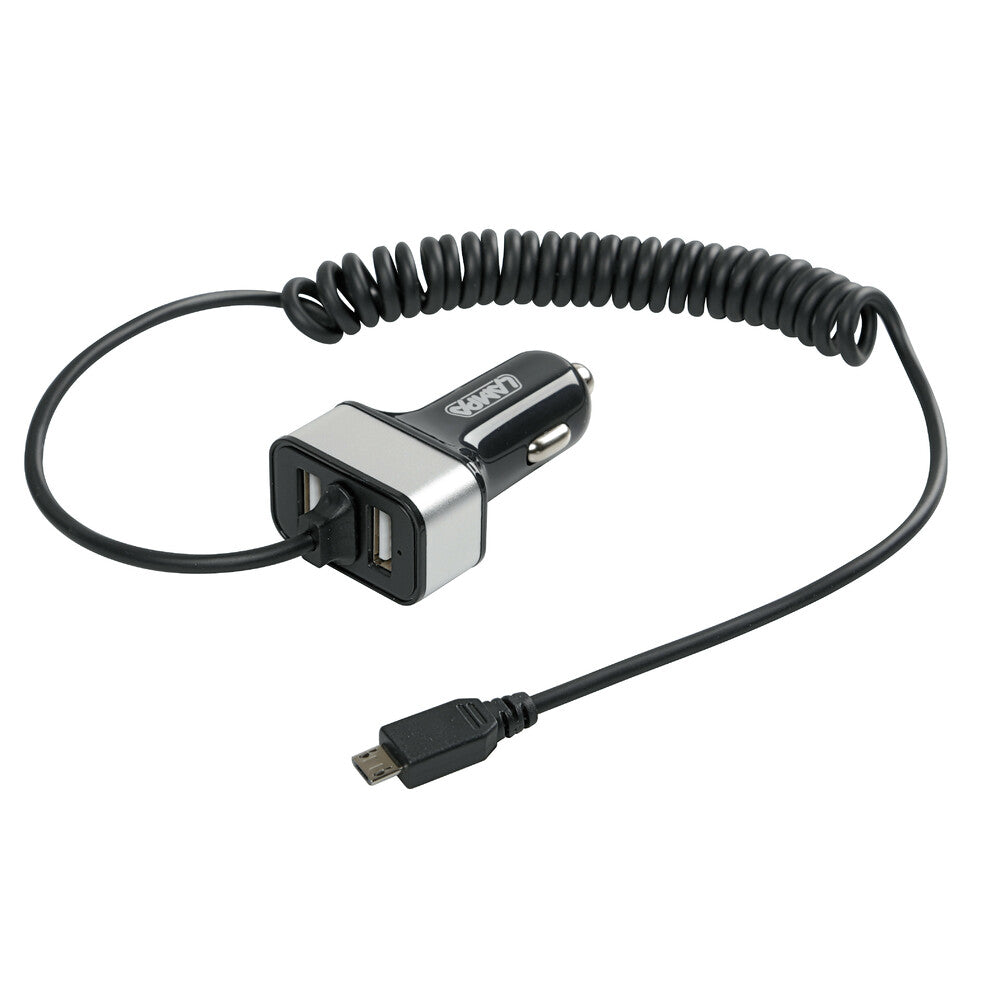 38874 - Caricabatteria Micro Usb con 2 porte Usb - Fast Charge - 5800 mA - 12/24V