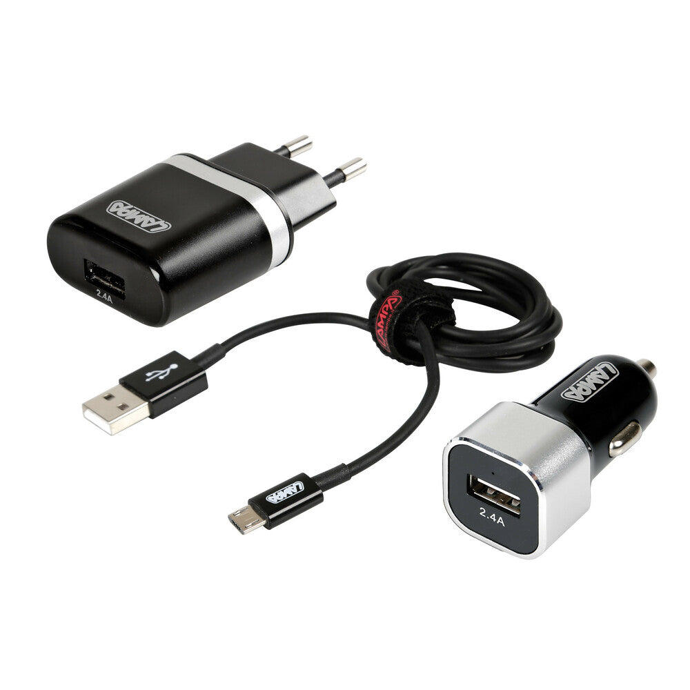 38877 - Kit 3 in 1 Micro Usb - Fast Charge - 12/24V + 230V