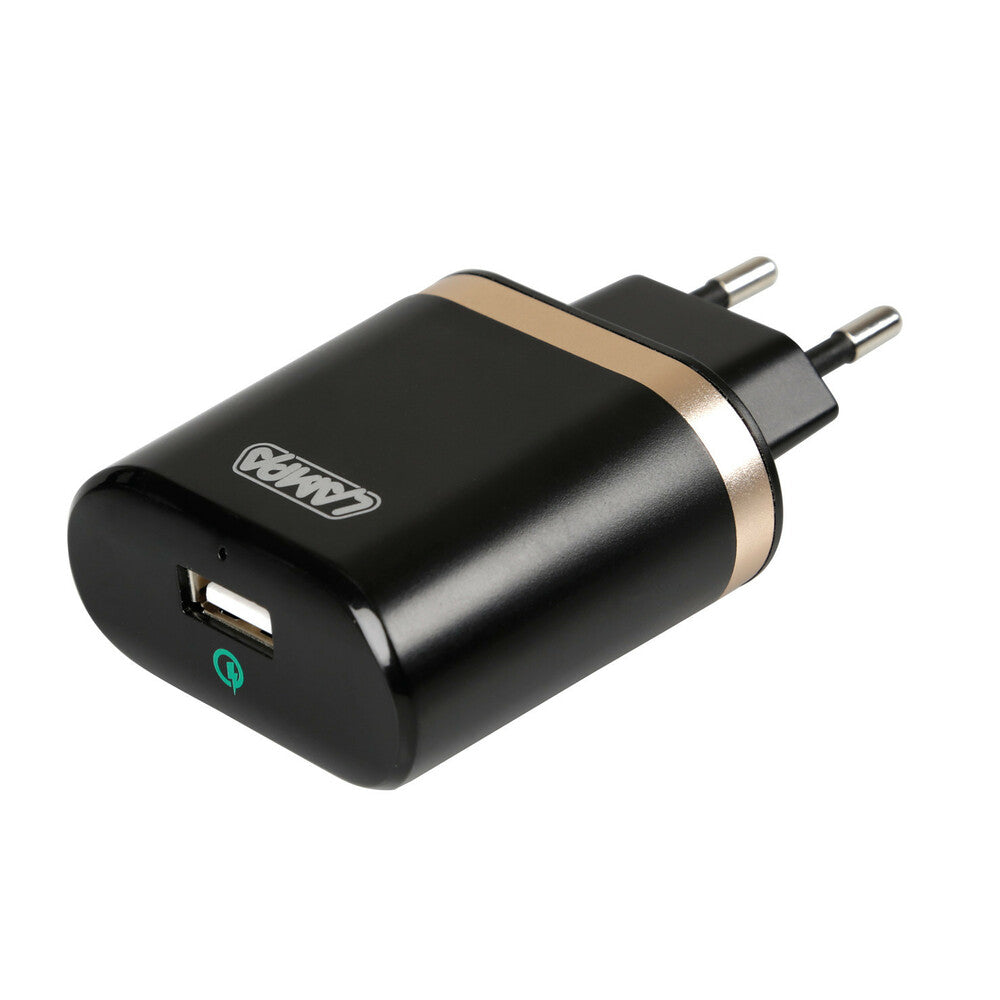 38924 - Caricabatteria da rete con 1 porta Usb - Qualcomm Quick Charge - 3000 mA - 100/230V